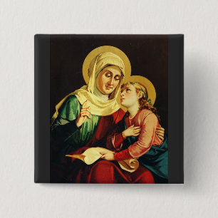 Saint Ann and Virgin Mary 15 Cm Square Badge