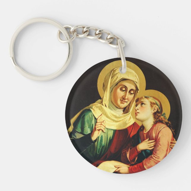 Saint Ann and Virgin Mary Key Ring (Front)