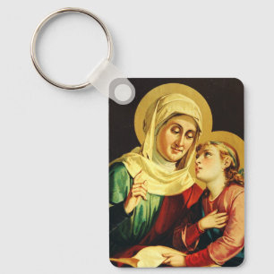 Saint Ann and Virgin Mary Key Ring