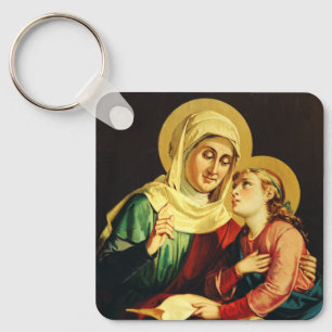 Saint Ann and Virgin Mary Key Ring