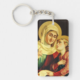 Saint Ann and Virgin Mary Key Ring