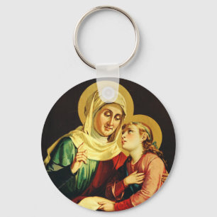 Saint Ann and Virgin Mary Key Ring
