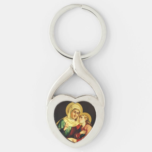 Saint Ann and Virgin Mary Key Ring (Front)