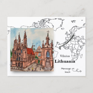 Saint Ann’s Church, Vilnius, Lithuania Postcard