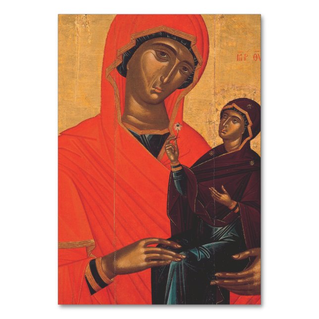 Saint Anne with the Virgin Mary Table Number (Front)