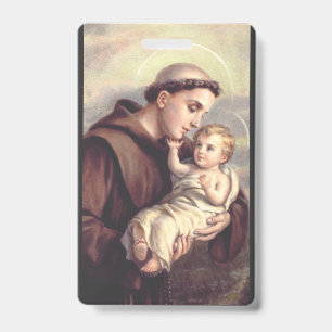 Saint Anthony of Padua ID Badge