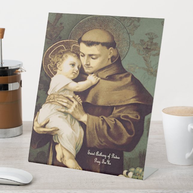Saint Anthony of Padua Pedestal Sign (In SItu)