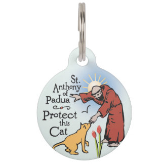 Saint Anthony of Padua, Protect This Cat, pet tag