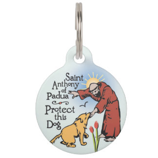 Saint Anthony of Padua, Protect This Dog, pet tag