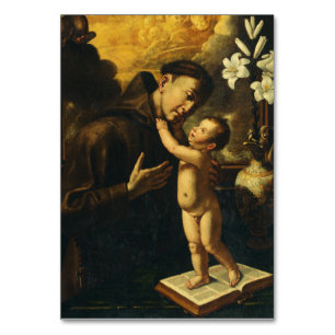 Saint Anthony of Padua with Baby Jesus Table Number