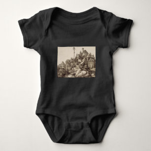Saint Anthony Reading by Albrecht Durer Baby Bodysuit