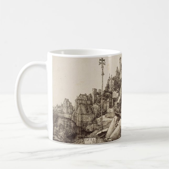 Saint Anthony Reading by Albrecht Durer Coffee Mug (Left)