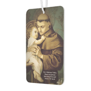 Saint Anthony Restoration Prayer of Lost Items Car Air Freshener