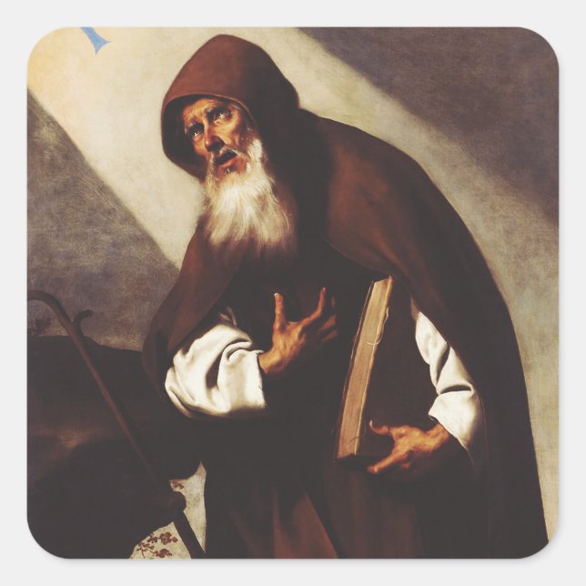 Saint Anthony the Abbot Square Sticker (Front)