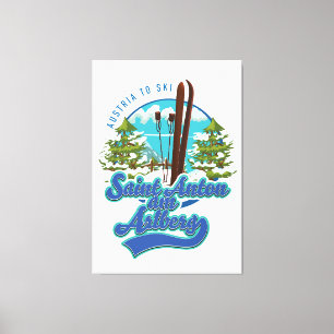 Saint Anton am Arlberg Austria Ski logo Canvas Print
