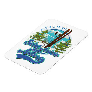 Saint Anton am Arlberg Austria Ski logo Magnet