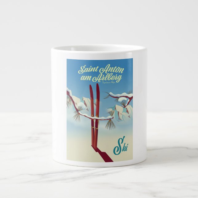 Saint Anton am Arlberg, Tyrolean Alps, Austria Ski Large Coffee Mug (Front)