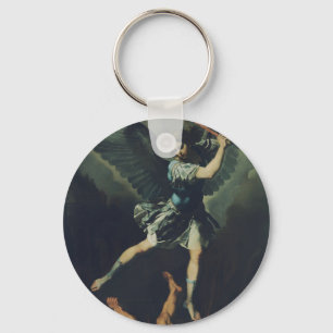 Saint Archangel Michael defeats the devil Key Ring