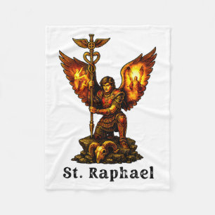 Saint Archangel Raphael Christian Art Faith Fleece Blanket