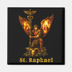 Saint Archangel Raphael Christian Art Faith Magnet