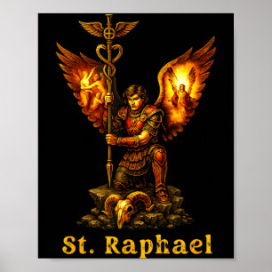 Saint Archangel Raphael Christian Art Faith  Poster
