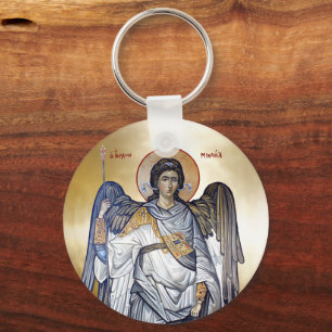 Saint Archangels Michael and Gabriel Key Ring
