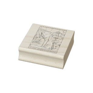 Saint Armel Holy man from Brittany Rubber Stamp