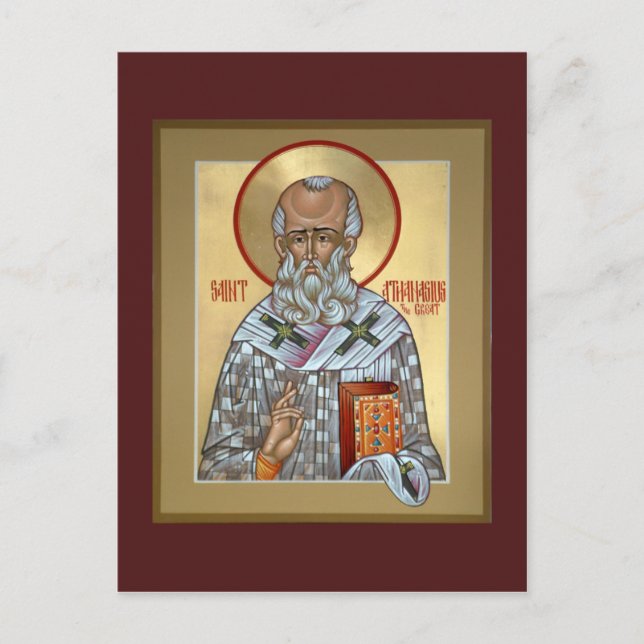 Saint Athanasius Prayer Card (Front)