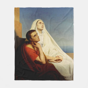 Saint Augustine and Saint Monica Fleece Blanket