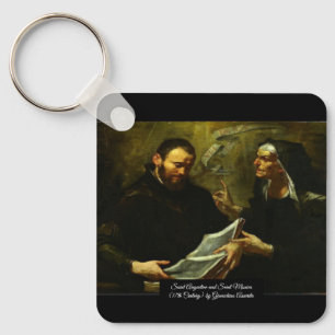 Saint Augustine and Saint Monica Key Ring