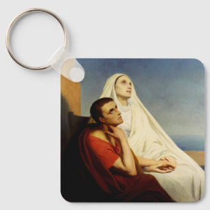 Saint Augustine and Saint Monica Key Ring