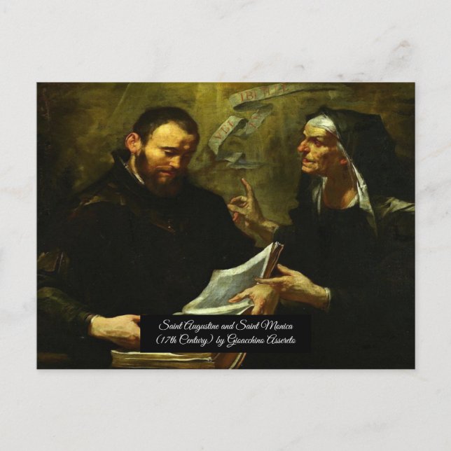 Saint Augustine and Saint Monica Postcard (Front)