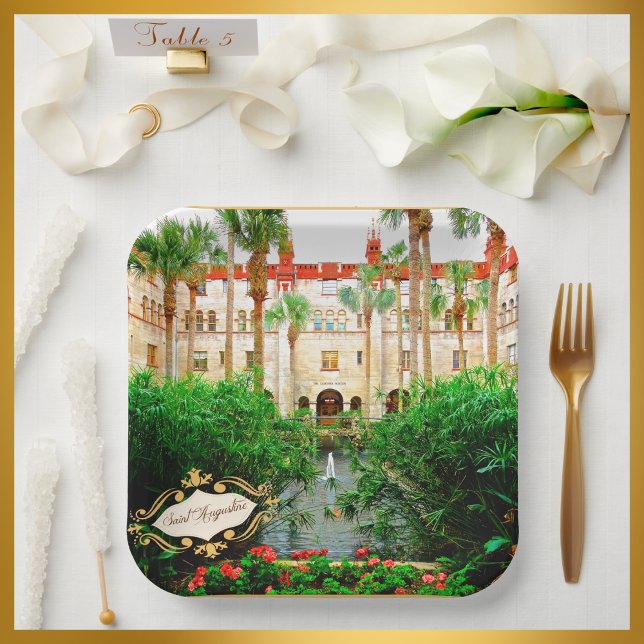 Saint Augustine Florida Lightner Museum & Gardens Paper Plate (Creator Uploaded)