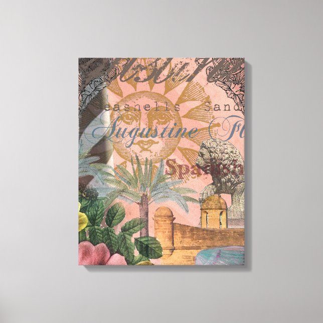 saint augustine florida travel antique art canvas print (Front)