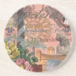 saint augustine florida travel antique art coaster