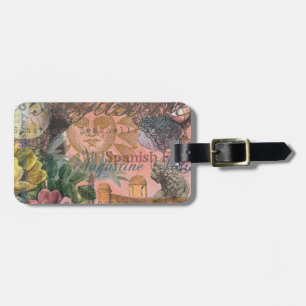 saint augustine florida travel antique art luggage tag
