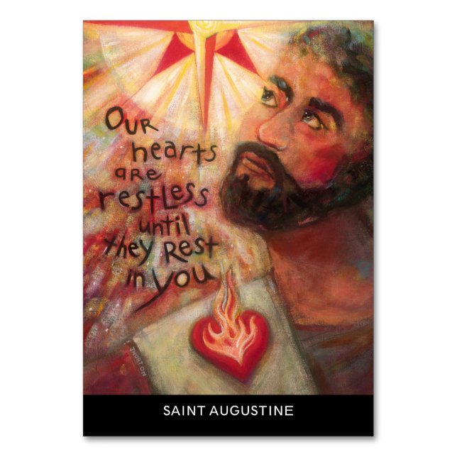 Saint Augustine Holy Spirit Prayer Card (Front)
