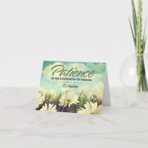 Saint Augustine Inspirational Quote "Patience" Thank You Card