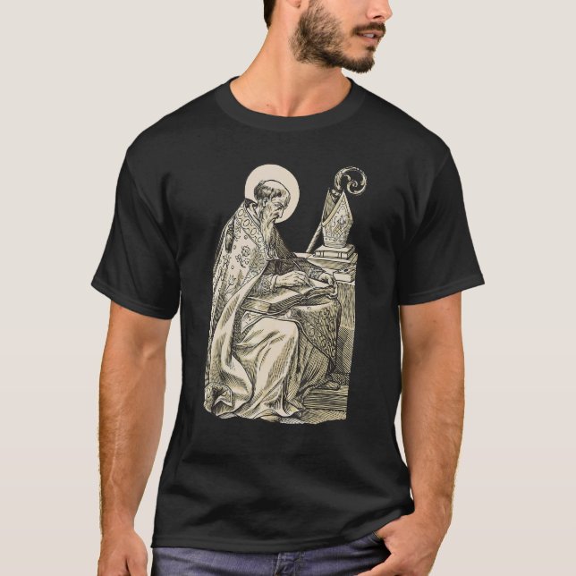 Saint Augustine of Hippo Catholic Philosopher T-Shirt (Front)