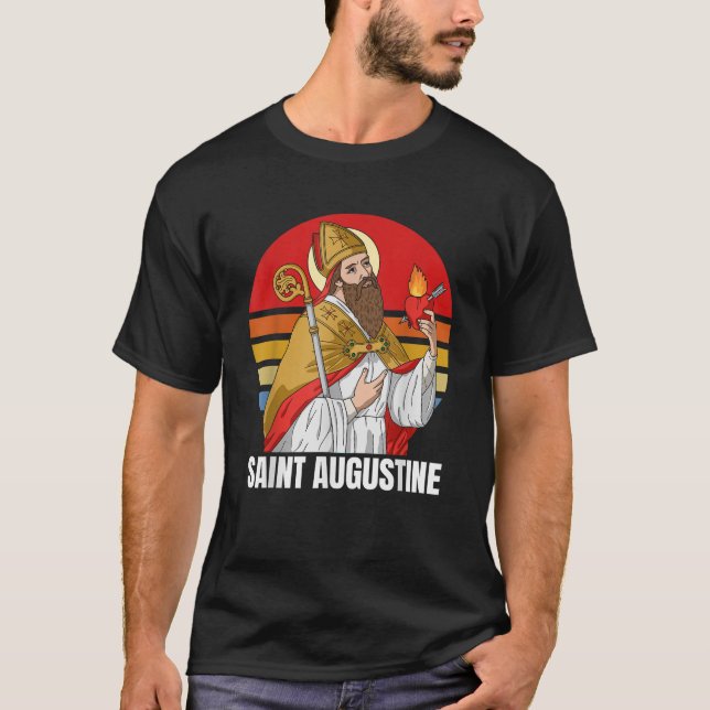 Saint Augustine Of Hippo Catholic T-Shirt (Front)
