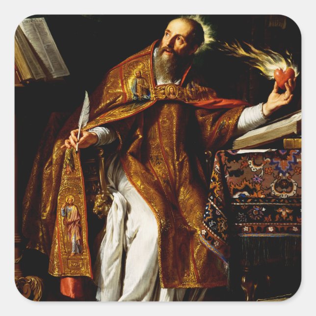 Saint Augustine of Hippo Square Sticker (Front)