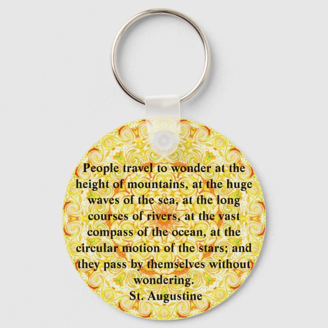 Saint Augustine travel adventure Key Ring (Front)