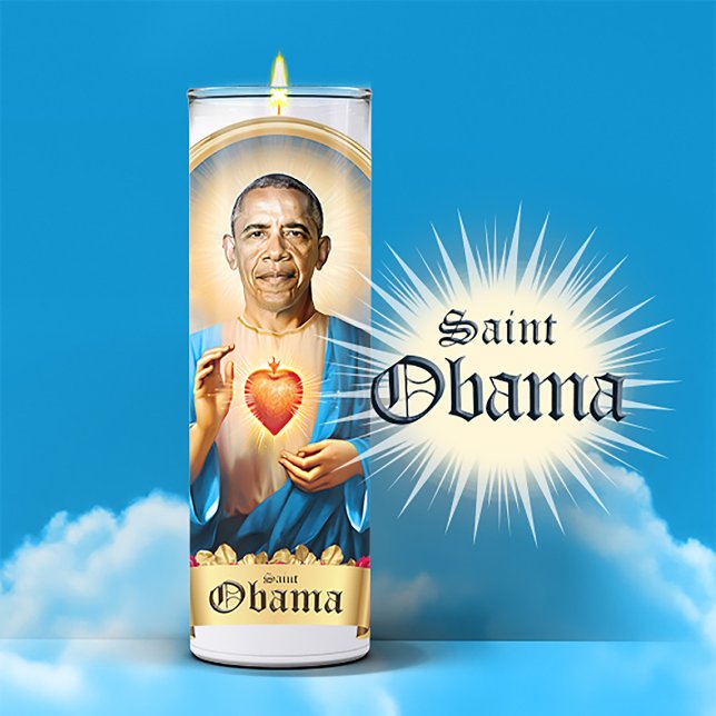 Saint Barack Obama Prayer Candle (Saint Barack Obama Devotional Prayer Candle Stickers and Gifts)