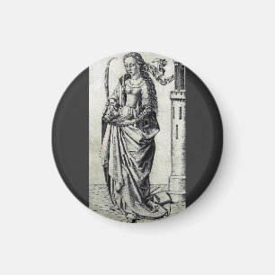 Saint Barbara and her tower Magnet