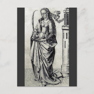 Saint Barbara and her tower Postcard