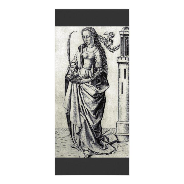 Saint Barbara and her tower Rack Card (Front)