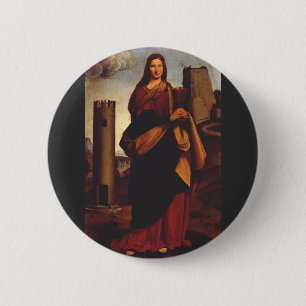 Saint Barbara by Giovanni Antonio Boltraffio 6 Cm Round Badge