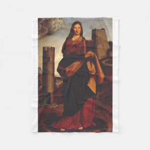 Saint Barbara by Giovanni Antonio Boltraffio Fleece Blanket
