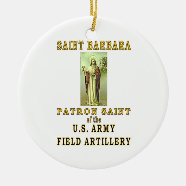 SAINT BARBARA CERAMIC TREE DECORATION (Front)