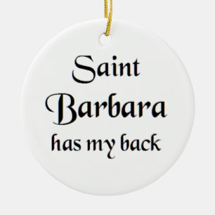 saint barbara ceramic tree decoration